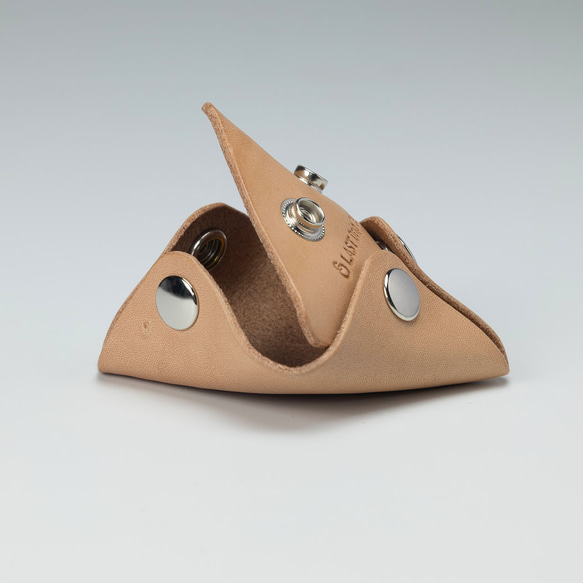 四角形 小銭入れ スクエア コインケース 牛革 レザー ヌメ革 本革 日々を刻む日記帳 nfl pst Creema店 6枚目の画像