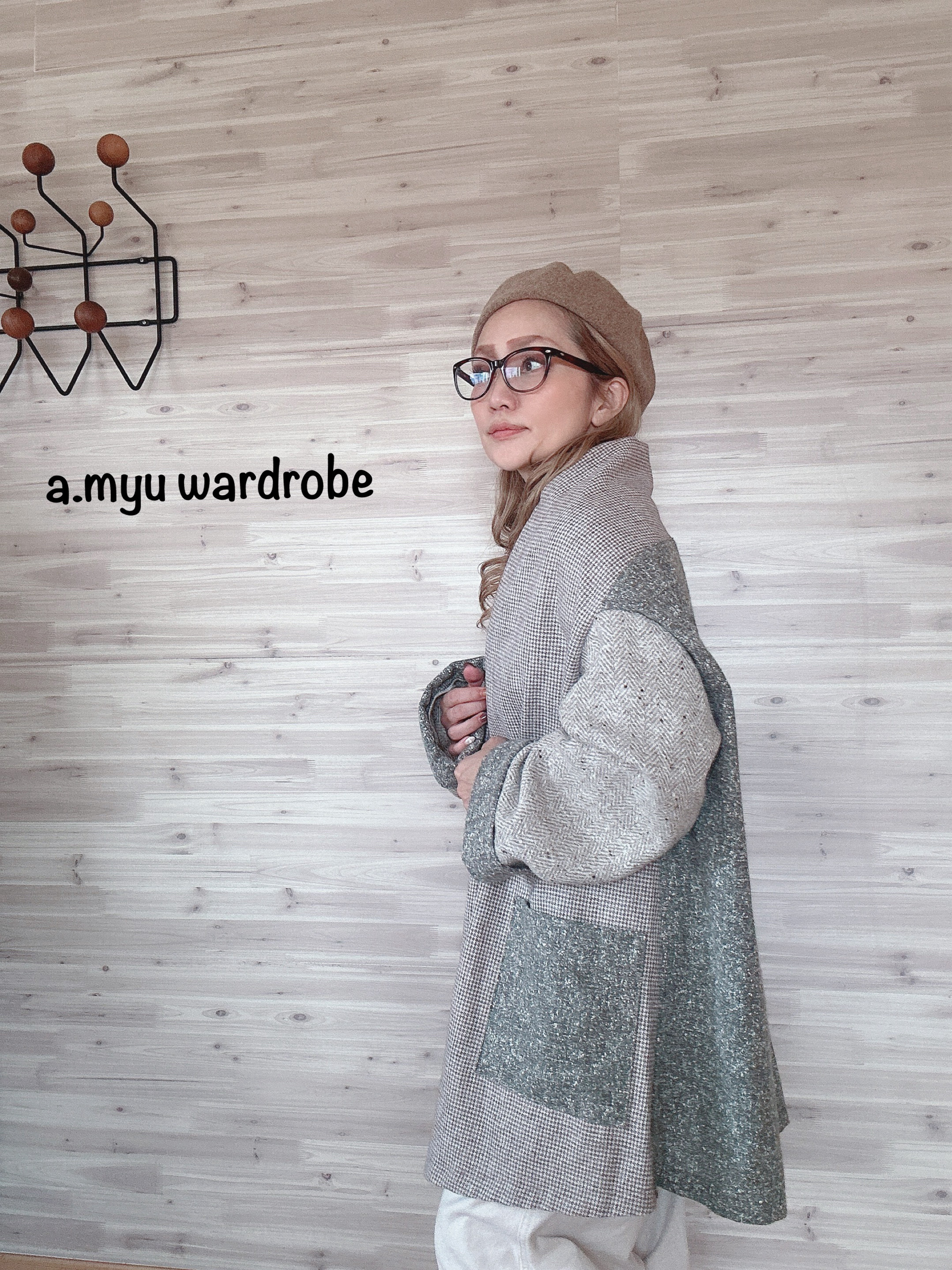 a.myu 日差しよけに　ストールドロップカーディガン