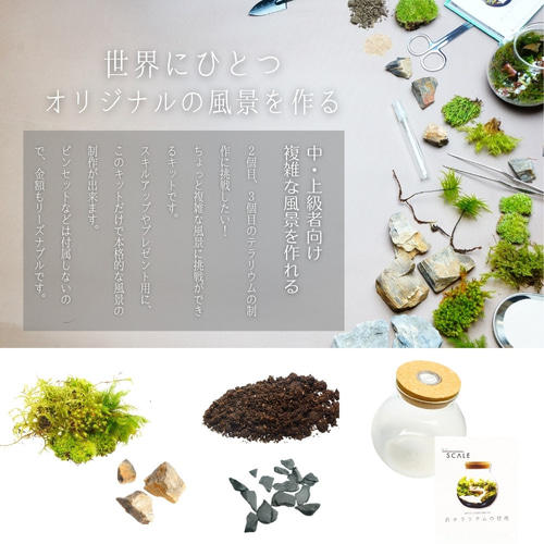 制作キット】【石畳が作れる】LEDライト付ボトルテラリウム プレゼント