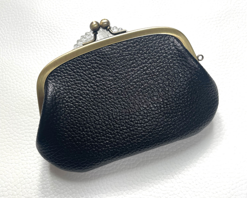 HIROちゃんハンドメイド　牛ヌメ革親子がま口長財布 姫路レザー がま口 長財布レディース 牛革 本革 ガマグチ ガマ口