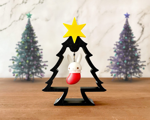 N1011シーグラスアート 美海のクリスマスツリーとうさぎちゃん 北欧インテリア Amazon.co.jp: パステル＊シーグラスアート北欧お月見ウサギ