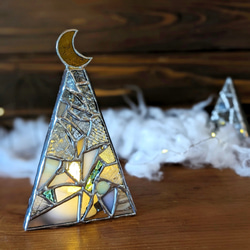 ステンドグラス ガラスのかけらたちのツリー クリスマスツリー