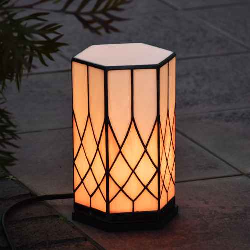 ガーデンライト 行燈 6k20pnk屋外用 防雨型 ステンドグラス 屋外 照明