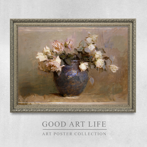 風景画 アンティーク アボット・ハンダーソン・セイヤー / アートポスター / 風景画 / 花