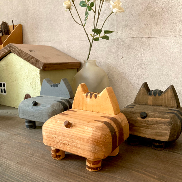 猫のアクセサリートレイ 小物置き カードホルダー ミニトレー 猫型
