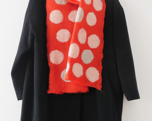 1点物★【Luka】毛糸フェルトマフラー『Babes in dream』未使用品 56321b99ef30f5dbfa3dca344f0fca