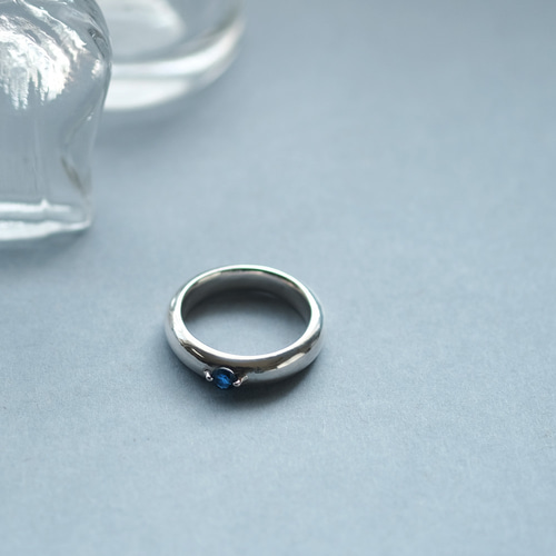 天然サファイア スタンダード リング シルバー925 メンズ ユニセックス