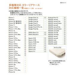 多機種対応 カラー リアケース 【 ベルト付き 2つ折り カードケース 名入れ 】 スマホショルダー JE12U 11枚目の画像
