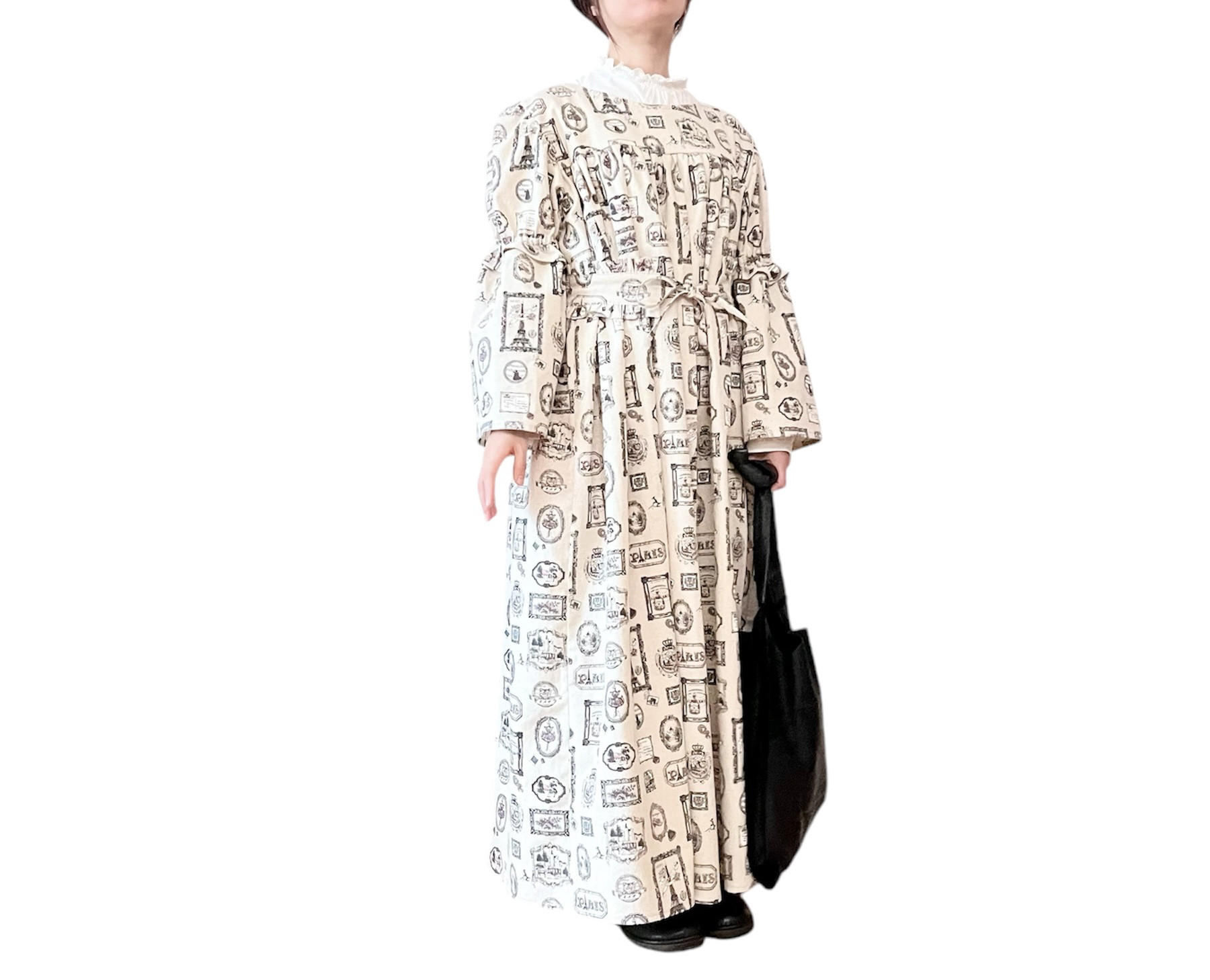 ※SALE アンティークパリワンピース　ウエストマーク付き