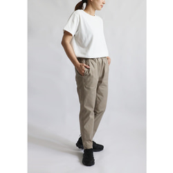 ⁂ラスト１　最終ＳＡＬＥ　９０ｃｍストレッチ伸縮コットンチノ生地すっきり脚長パンツ　チノパン巻き縫いベージュU67B 11枚目の画像