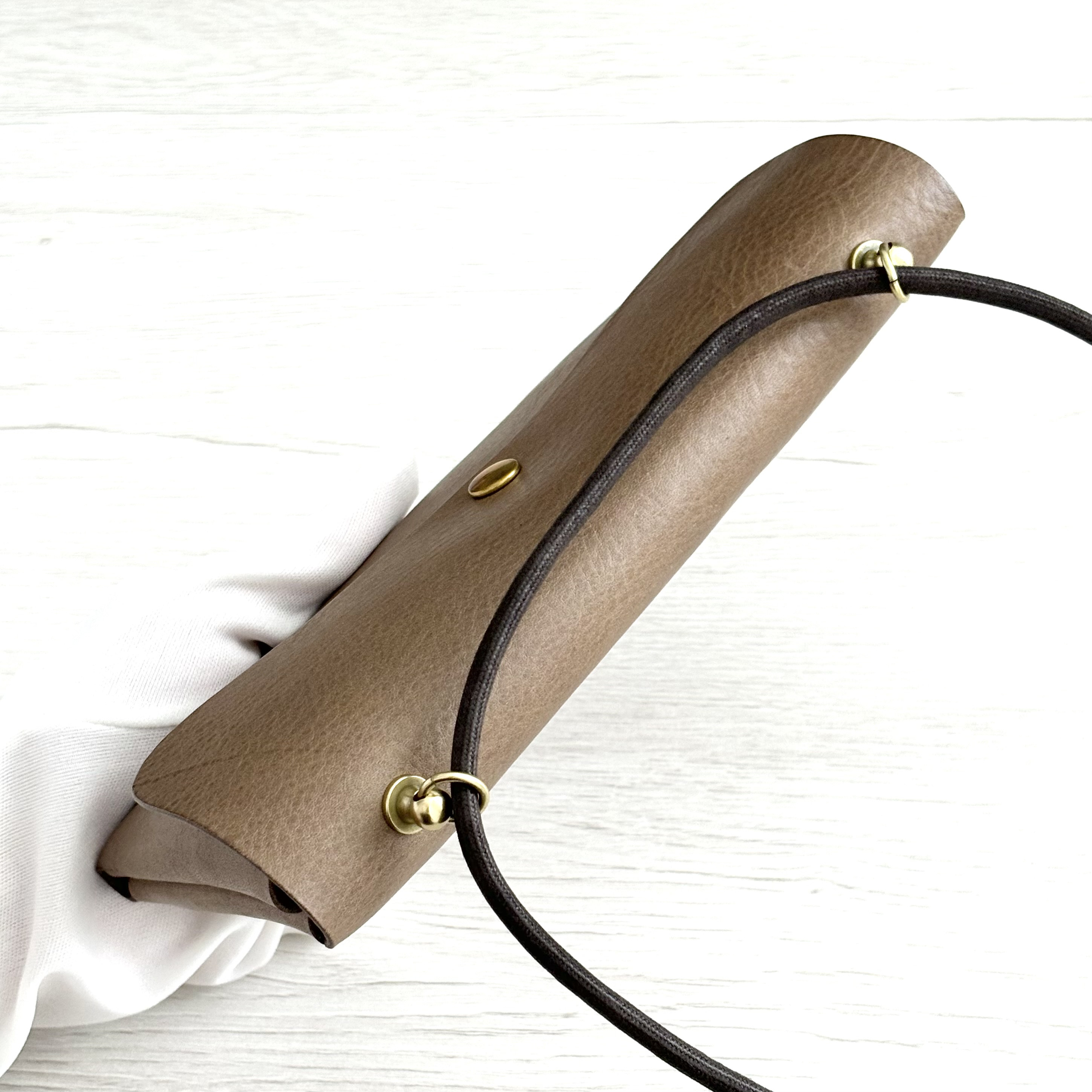 イタリアンレザーミニバッグ/スマホショルダー　トープ（在庫品）