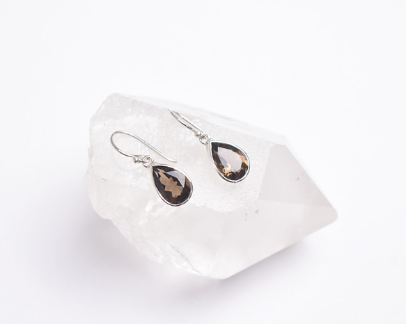 【本日限定価格!】stephen dweckデュエック スモーキークォーツピアス スモーキークォーツのシルバーピアス シルバー925 天然石 天然石
