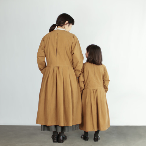 nest Robe ダブルブレスト 二重織ビーバーノーカラーコート キャメル 送料無料【 親子コーデ♪ 】ノーカラー ダブルブレストコート