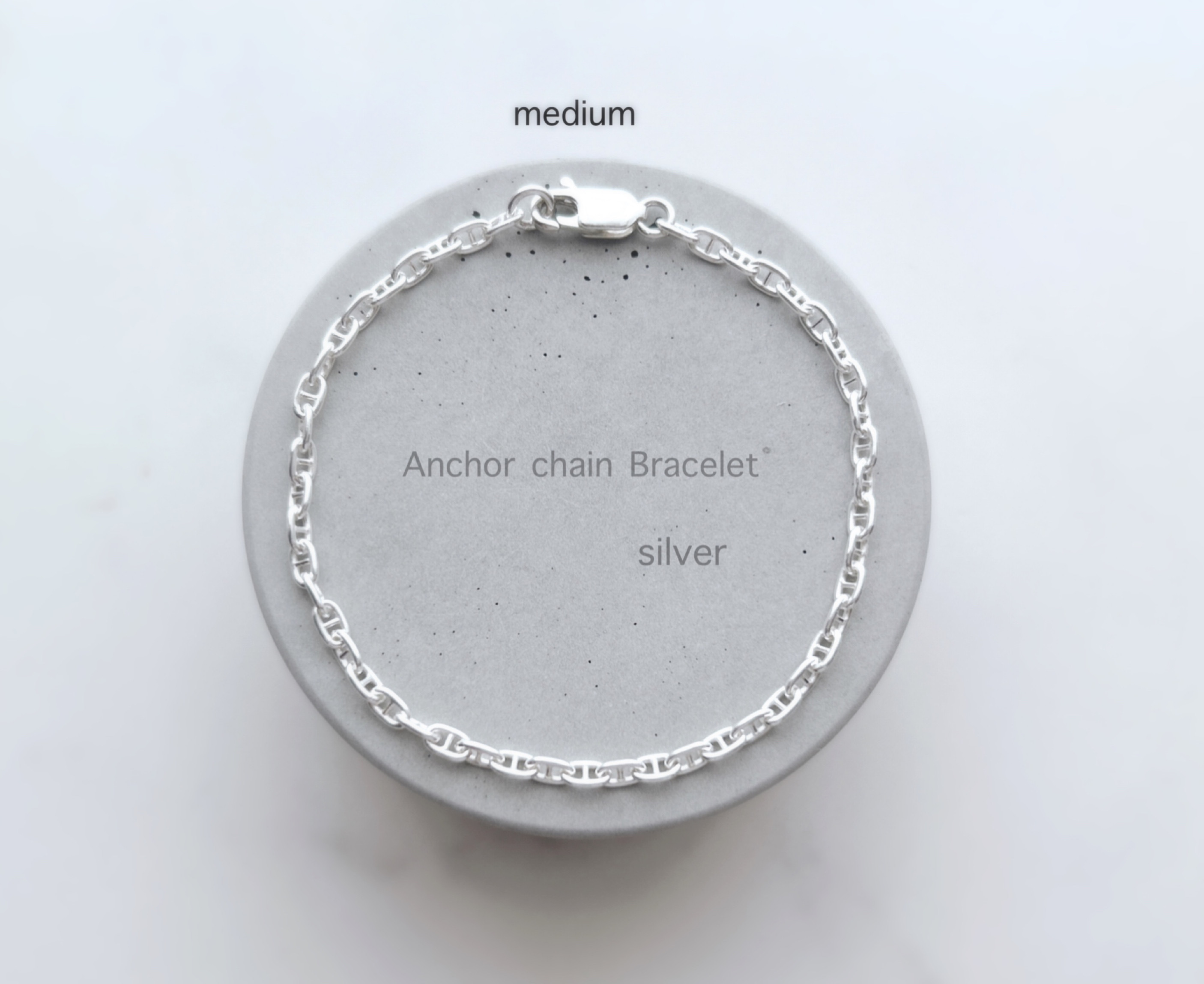 再販-Unisex-【Silver925】長さが選べる♡ anchor chain Bracelet(medium)