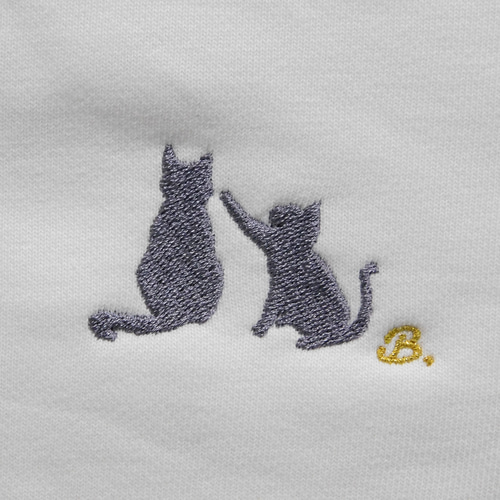 猫とねこの刺繍入りオリジナルスウェット 10.0オンス スウェット
