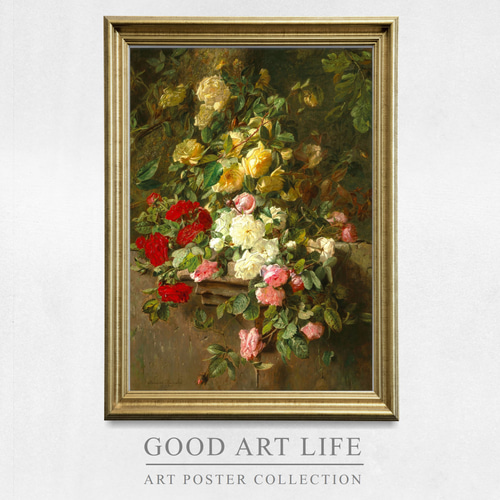 アドリアナ・ヨハンナ・ハーネン / アートポスター / 花 / 薔薇