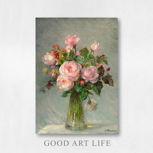 ベルタ・ヴェークマン / アートポスター / 花 / 薔薇 / アンティーク