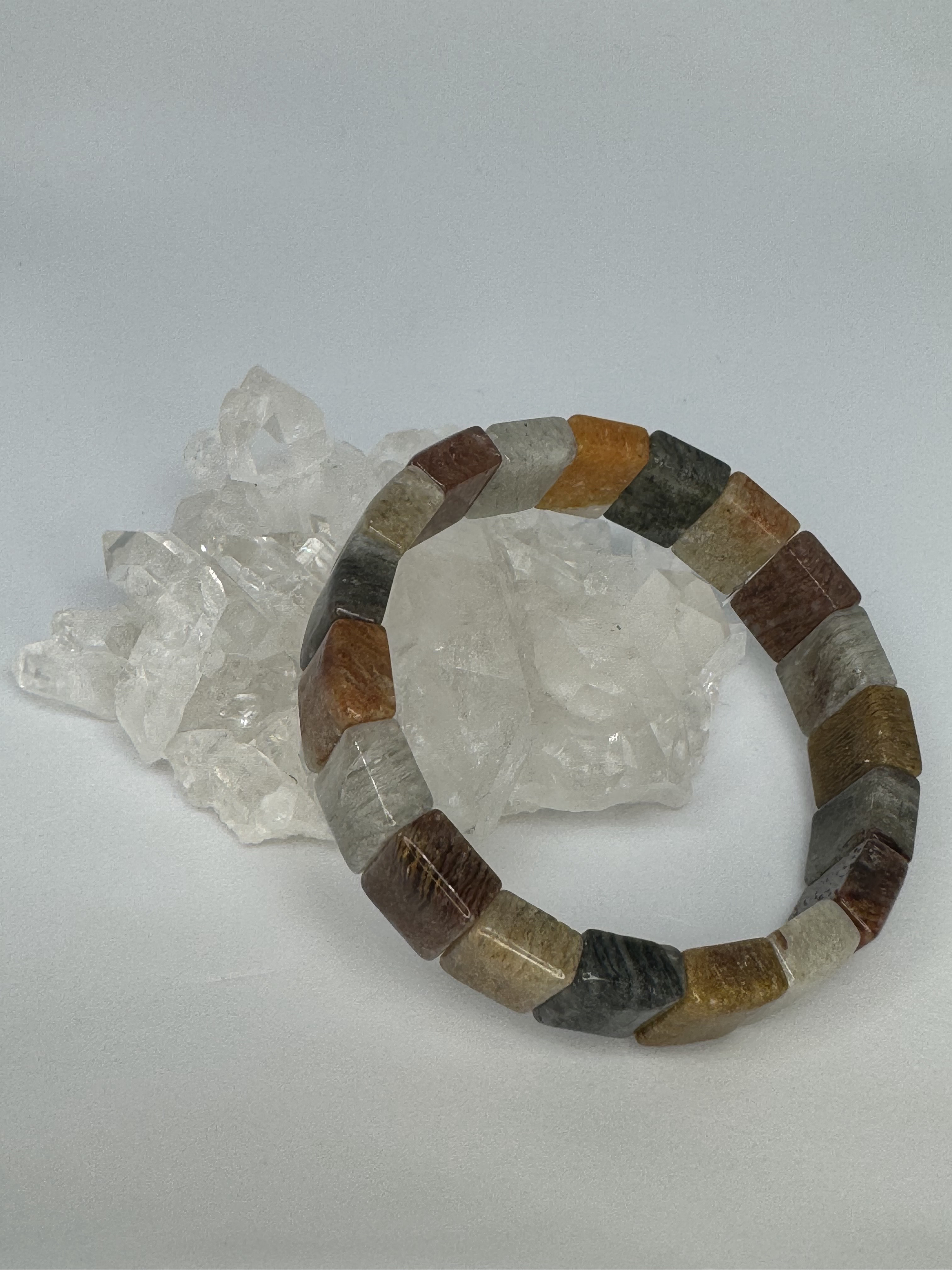 他者からの影響を受けやすい人/ガーデンクゥオーツ/バングル/天然石/グラウディング