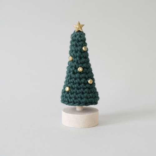 ハートときめく♡手編みの小さなクリスマス飾り / 置物 オブジェ