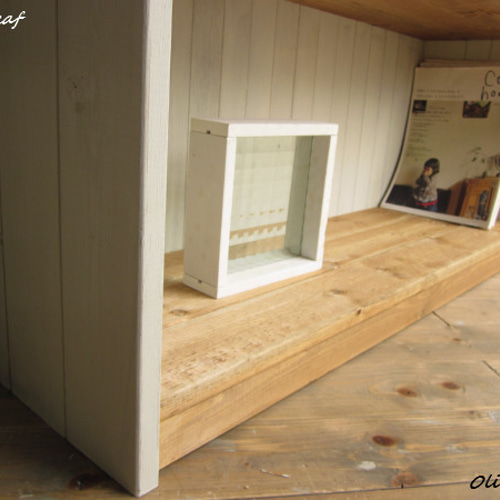 サイズ、デザインオーダー可○お子様目線3段ラック○シャビー