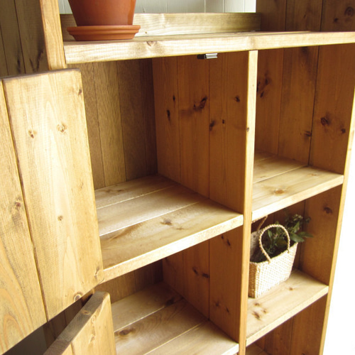 サイズ、デザインオーダー可！細4段キャビネットラック○シャビー