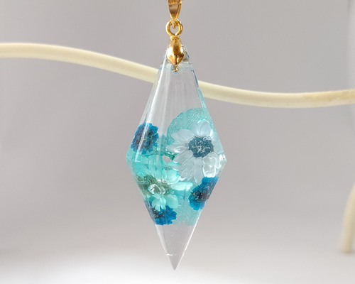 レジン ドライフラワー ネックレス163 レジン ドライフラワー ネックレス163