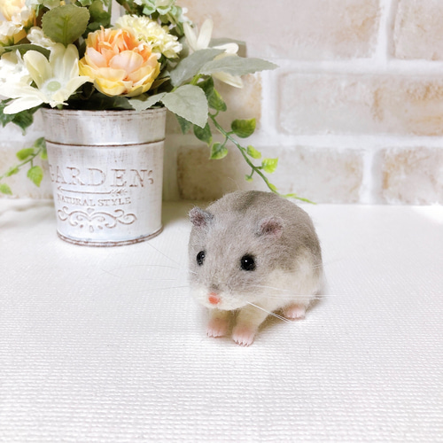 ブルーサファイア *ジャンガリアンハムスター* (羊毛フェルト