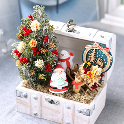 北欧風ツリーとサンタの宝箱 クリスマスプレゼントやオーナメントに 