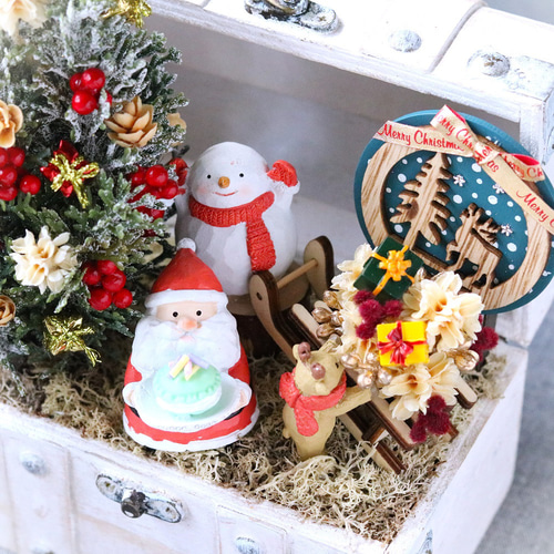 北欧風ツリーとサンタの宝箱 クリスマスプレゼントや