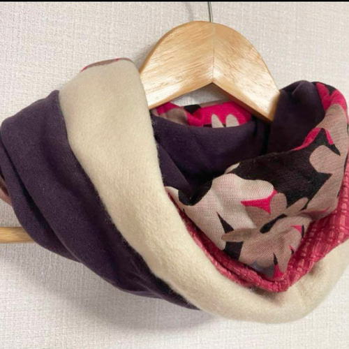 PPFターバン兼用ピンク&パープルフラワーハロウィン柄新作国内  