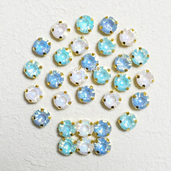 10個♡カボション グリーン イエロー シルバー レジン ラメ グリッター