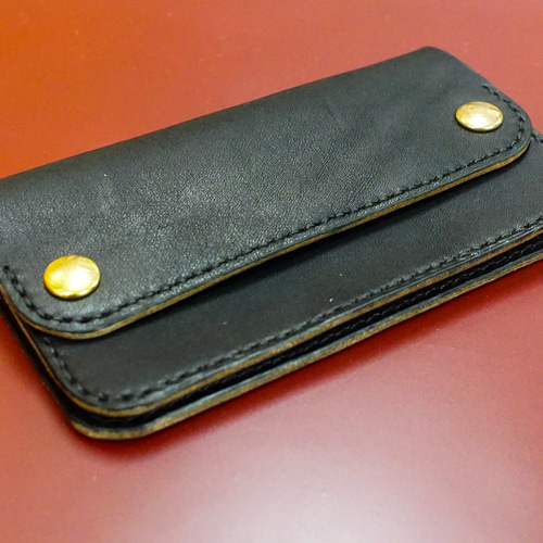 国産本革 トラッカーウォレット 栃木レザー ハンドメイド 手縫い 財布