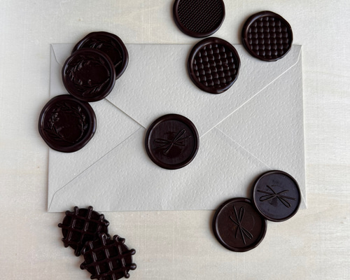 シーリングスタンプ 10枚セット【チョコレート】 はんこ・スタンプ  