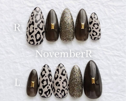 大人レオパード ネイルチップ 大人レオパード柄 ネイルチップ - wakanyan nail | minne byGMO