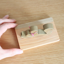 ヘビの親子の干支飾り  お正月飾り ＊受注制作　国産無垢材使用　巳年木製置物・蛇年インテリア　ギフト　 7枚目の画像