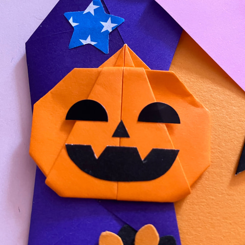 折り紙リース・ハロウィン＊おばけの館 リース ケロティ(只今