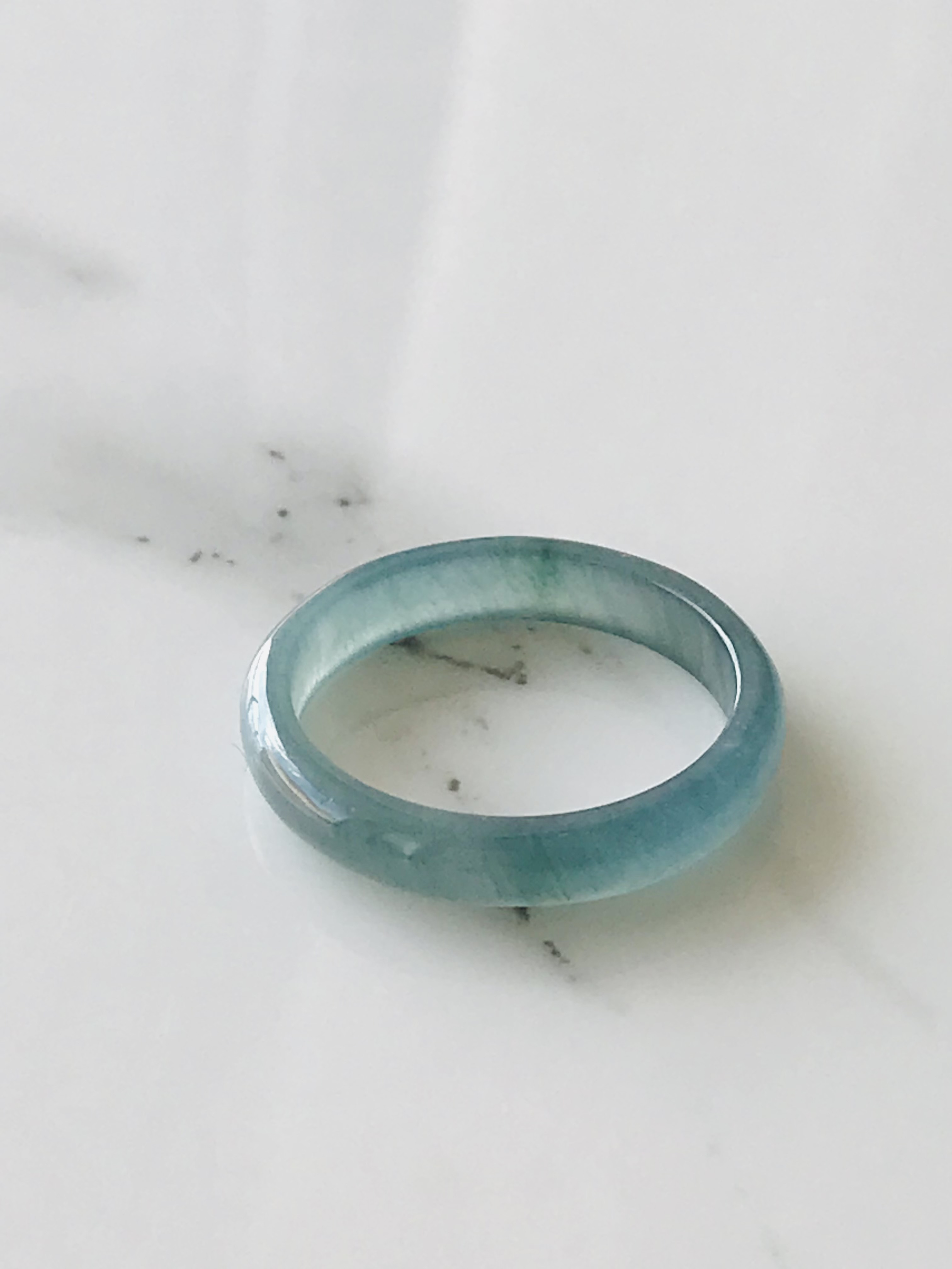 [R15-040］ ジェイド　JADE ヒスイ　本翡翠　くりぬき　リング　天然石　一点物　グアテマラ産　13号　指輪