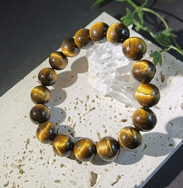 強力金*運 天然*タイガーアイ（キャッツアイ効果） ブレスレット