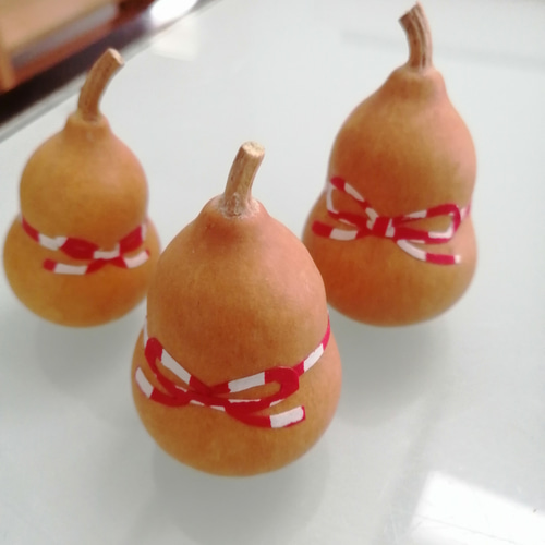 1個紅白紐ひょうたんお飾り 置き型 その他置物 フランコ畑 通販