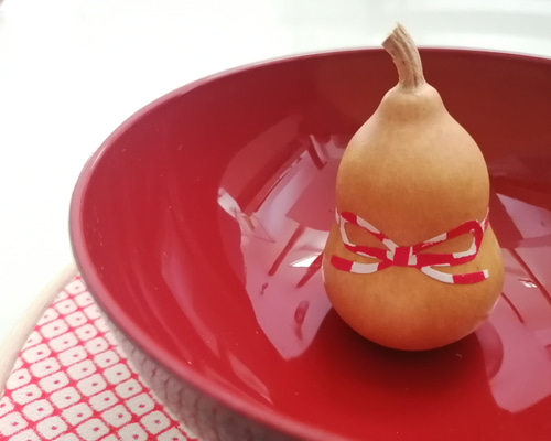 1個紅白紐ひょうたんお飾り 置き型 その他置物 フランコ畑 通販