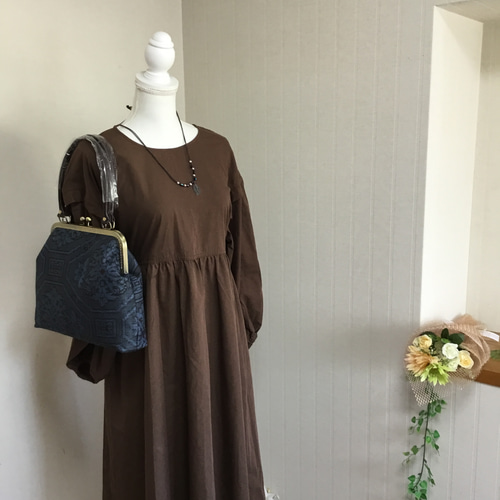 花ぷらら・洋服でも着物でも・ハンドメイド・カバン・がま口バック・高級生地・283 🌼 花ぷらら・オリジナル・洋服でも着物でも使える