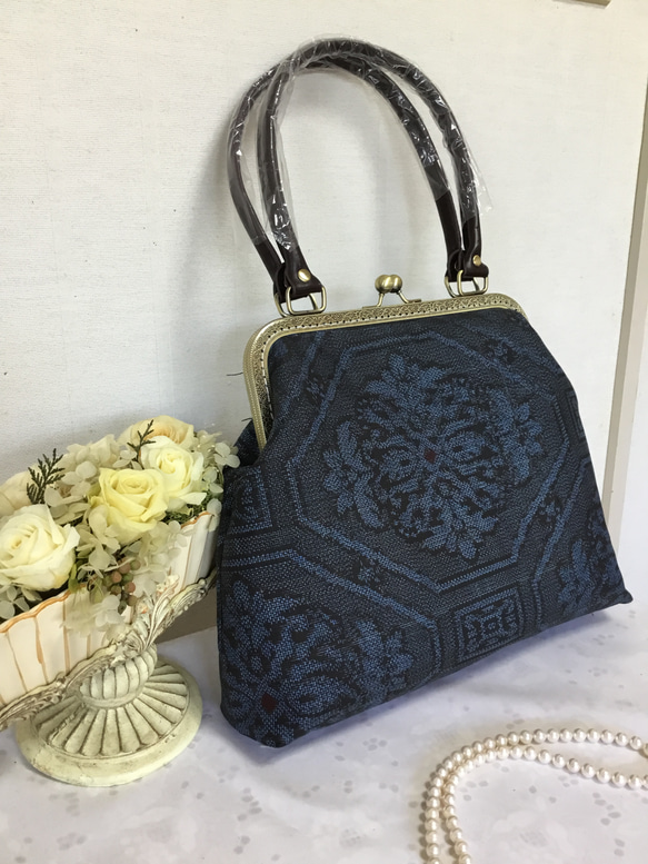 売れ筋がひ！ 花ぷらら・オリジナル・1点物・ハンドメイド・リメイク・大島紬 バッグ