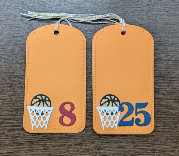 バスケットボール ギフトタグ （ワンポイント）10枚 タグ・台紙
