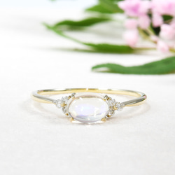 ブルームーンストーンリング（サイズ15号〜16号くらいの方に） K10ホワイトゴールドブルームーンストーンリング(RFR919)|TSUTSUMI