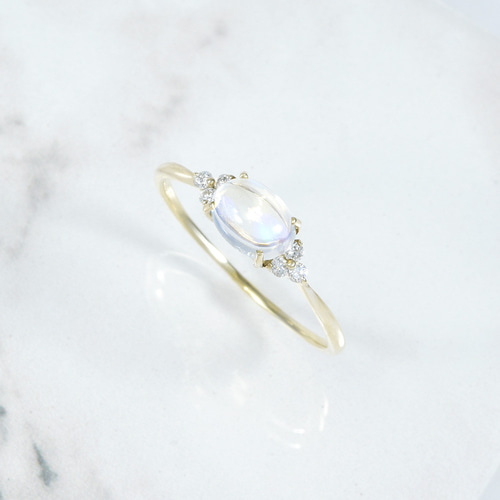 限定価格　Tatsuo Nagahata ムーンストーンリング K10 限定価格 Tatsuo Nagahata ムーンストーンリング K10