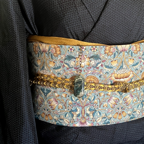 輸入版ウィリアム・モリス新色名古屋帯 和装小物（帯・半襟） 創作帯