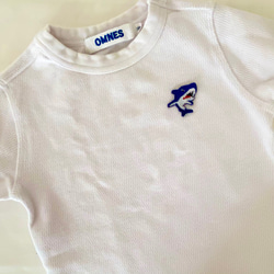 （小）海の大きな生き物の刺繍ワッペン　シール 2枚目の画像