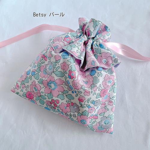 リバティ フリル巾着 巾着袋 Purun_hanul 通販 18358125｜Creema