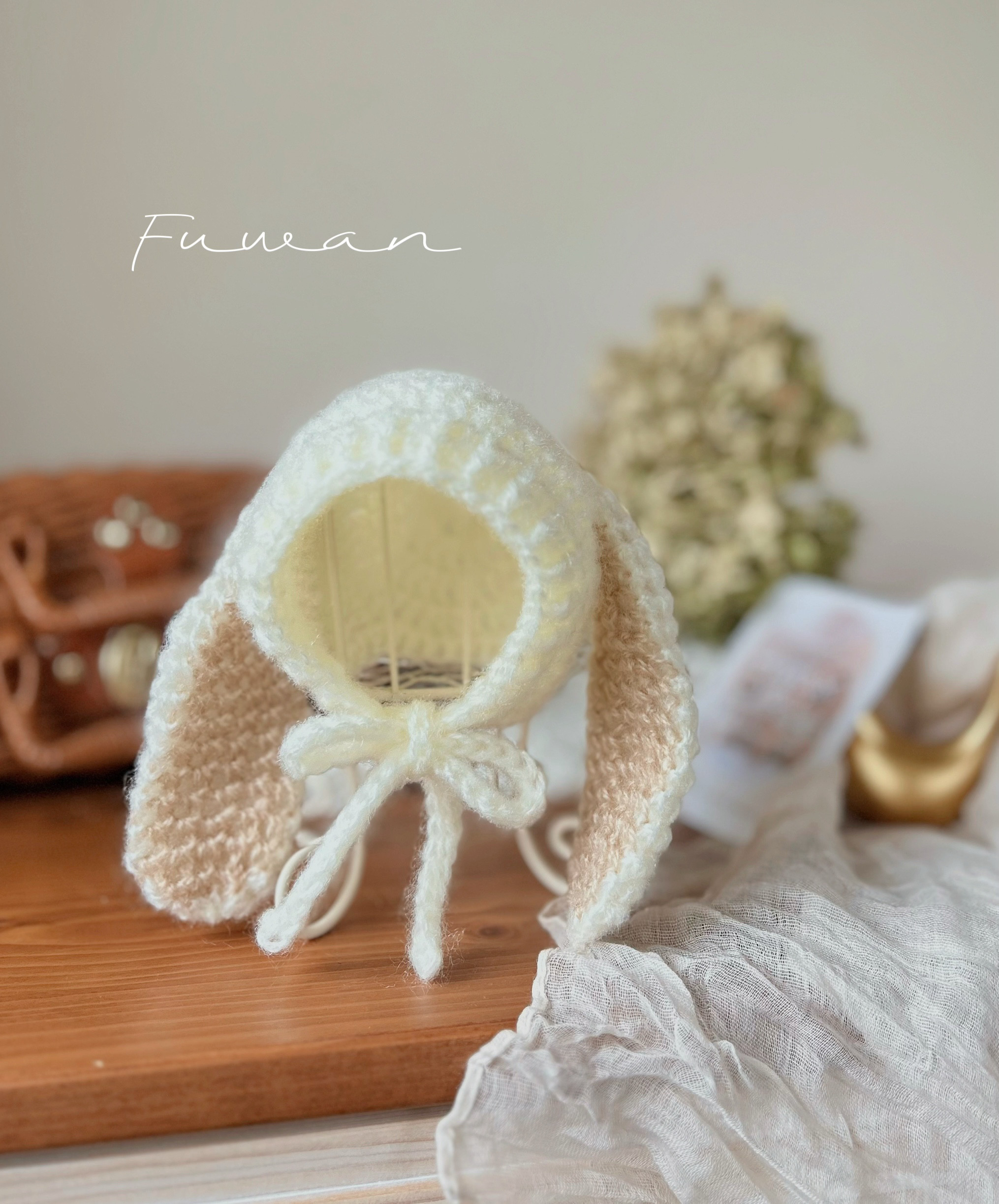 犬猫用 うさ耳ニット帽 ペット服・アクセサリー Fuwan 通販