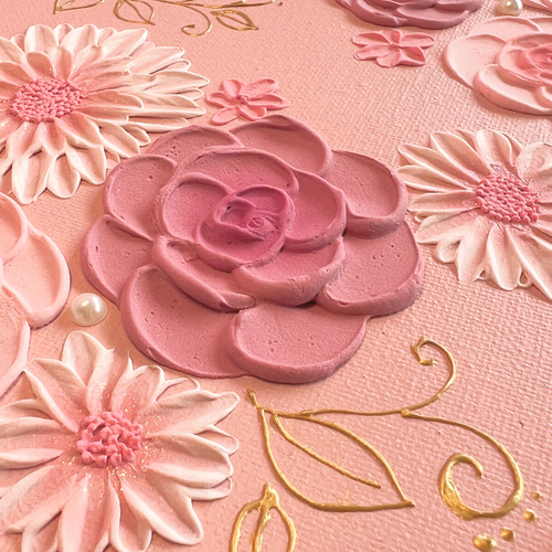 テクスチャーアート 絵画 アートパネル フラワーアート インテリア